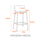 Banqueta Ipanema Média - Nude