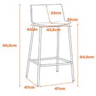 Banqueta Ipanema Média - Preto