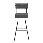 Banqueta Íris Courino Preto - Sallar Home