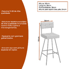 Banqueta Íris Courino Preto - Sallar Home