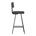 Banqueta Íris Courino Preto - Sallar Home