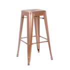 Banqueta Iron Alta Espelhada Cobre Rivatti