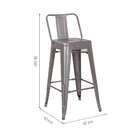 Banqueta Iron Cinza 91 Cm