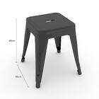 Banqueta Iron Com Encosto Cinza