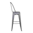 Banqueta Iron Com Encosto Cinza