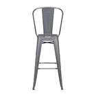 Banqueta Iron Com Encosto Cinza