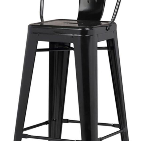 Banqueta Iron Encosto Alto Cor Preta 1,16 Mt (alt) - 37969