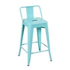 Banqueta Iron Tolix Com Encosto - 61 Cm - Industrial - Aço -