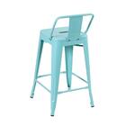 Banqueta Iron Tolix Com Encosto - 61 Cm - Industrial - Aço -