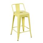 Banqueta Iron Tolix Com Encosto - 61 Cm - Industrial - Aço -