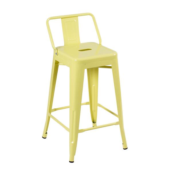 Banqueta Iron Tolix Com Encosto - 61 Cm - Industrial - Aço -