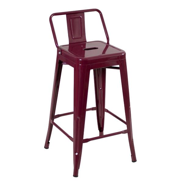 Banqueta Iron Tolix Com Encosto - 65 Cm - Industrial - Aço -