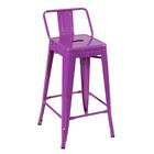 Banqueta Iron Tolix Com Encosto - 65 Cm - Industrial - Aço -