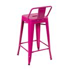 Banqueta Iron Tolix Com Encosto - 65 Cm - Industrial - Aço -