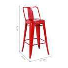 Banqueta Iron Vermelha 91 Cm