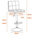 Banqueta Istambul Assento Em Couro Ecológico E Base Cromada F