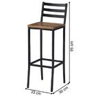 Banqueta Itália Em Metal Preto