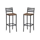 Banqueta Itália Em Metal Preto