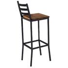 Banqueta Itália Em Metal Preto