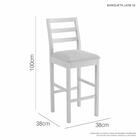 Banqueta Jade 02 Madeira Maciça Jcm Veludo Cinza