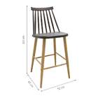 Banqueta Janaína Cinza Escuro