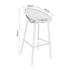 Banqueta Jardim E Varanda Alta 97cm Drops Branca