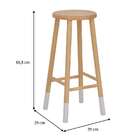 Banqueta Jaú Natural E Branca