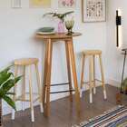 Banqueta Jaú Natural E Branca