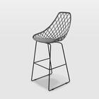 Banqueta Kaila Quad Konkret Empório  Base Metal