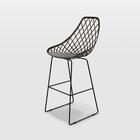 Banqueta Kaila Quad Marrom Capuccino Empório  Base Metal