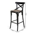 Banqueta Katrina Em Aço Preta