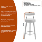 Banqueta Lara Courino Caramelo - Sallar Home