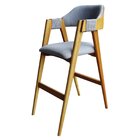 Banqueta Laura Em Madeira Maciça De Eucalipto Verniz Amêndoa