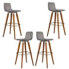 Banqueta Linea Para Area Gourmet Com Encosto Estofado Em Linh