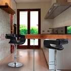 Banqueta Londrina Disco Pu Preta Brilho