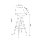 Banqueta Lorena Pu Cinza Escuro D'rossi