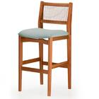 Banqueta Los Ozki Madeira Eucalipto Cedro Tecido 283c Corda R