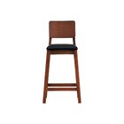 Banqueta Lyon Em Madeira Com Encosto Anatômico E Assento Esto