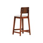 Banqueta Lyon Em Madeira Com Encosto Anatômico E Assento Esto