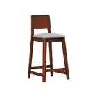 Banqueta Lyon Madeira Maciça Com 68cm Altura Encosto Anatômic