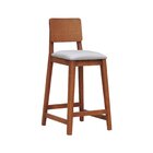 Banqueta Lyon Madeira Maciça Com 68cm Altura Encosto Anatômic