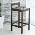 Banqueta Madeira Alta Quadra 83cm Nogueira Naterial