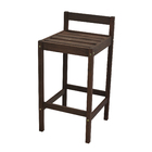 Banqueta Madeira Alta Quadra 83cm Nogueira Naterial