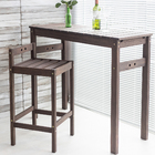 Banqueta Madeira Alta Quadra 83cm Nogueira Naterial