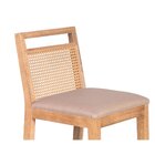 Banqueta Madeira Maciça Alta Rattan Bey