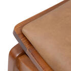 Banqueta Madeira Maciça Com Assento Estofado E Telinha Megan