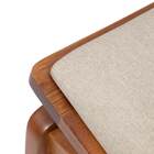 Banqueta Madeira Maciça Com Assento Estofado E Telinha Megan