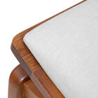 Banqueta Madeira Maciça Com Assento Estofado E Telinha Megan