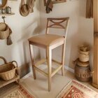 Banqueta Madeira Maciça Gourmet 102cm X 39cm X 40cm Caramelo