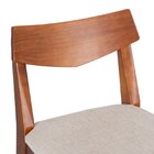 Banqueta Madeira Maciça Linho Loop  Marrom